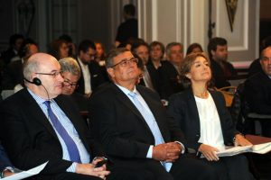Phil Hogan, Manuel García e Isabel García Tejerina.