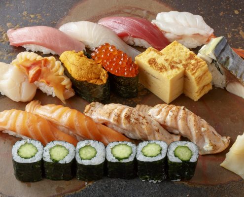 Sushi elaborado con salmón, entre otros pescados. Imagen: Mar de Noruega