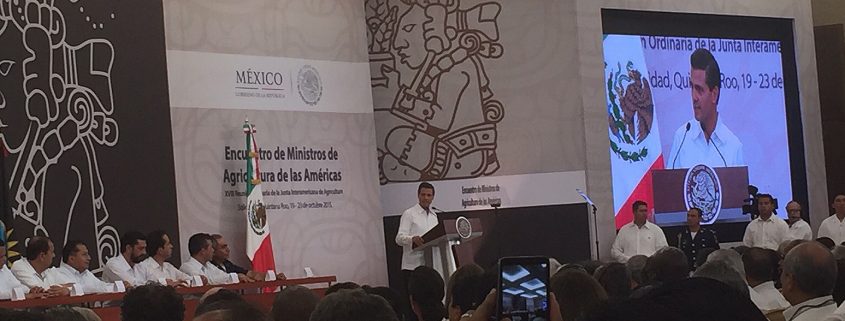 Inauguración del Encuentro de Ministros de Agricultura de las Américas 2015 a cargo del presidente mexicano, Enrique Peña Nieto Imagen: SAGARPA