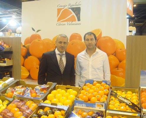 José E. Sanz, de la IGP de Cítricos Valencianos, y Francisco Dabike, accionista del Grupo Rueda. Imagen: IGP Cítricos Valencianos.