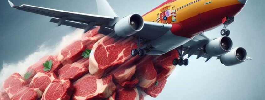 Crecen las exportaciones de carne de vacuno español a lo largo de 2023.