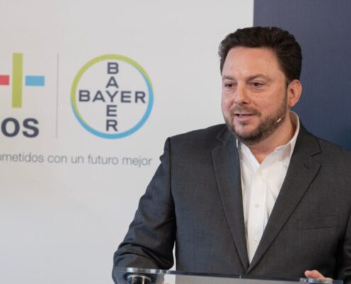 Momento de la presentación de los resultados de Bayer en 2023.